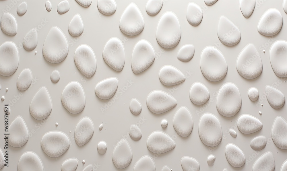  a white background with lots of white drops of water on the bottom of the image and the bottom of the image with drops of water on the bottom of the image.  generative ai