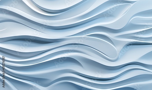  an abstract background of wavy white paper with a wavy pattern on the top of the image and the bottom of the image with a blue background. generative ai