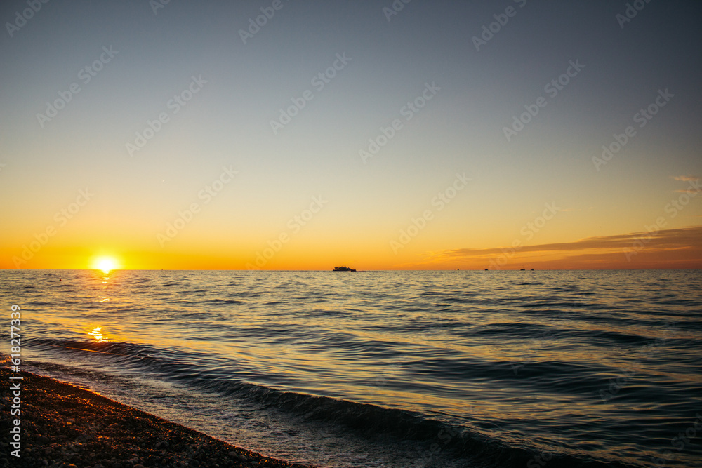 sunset on the beach