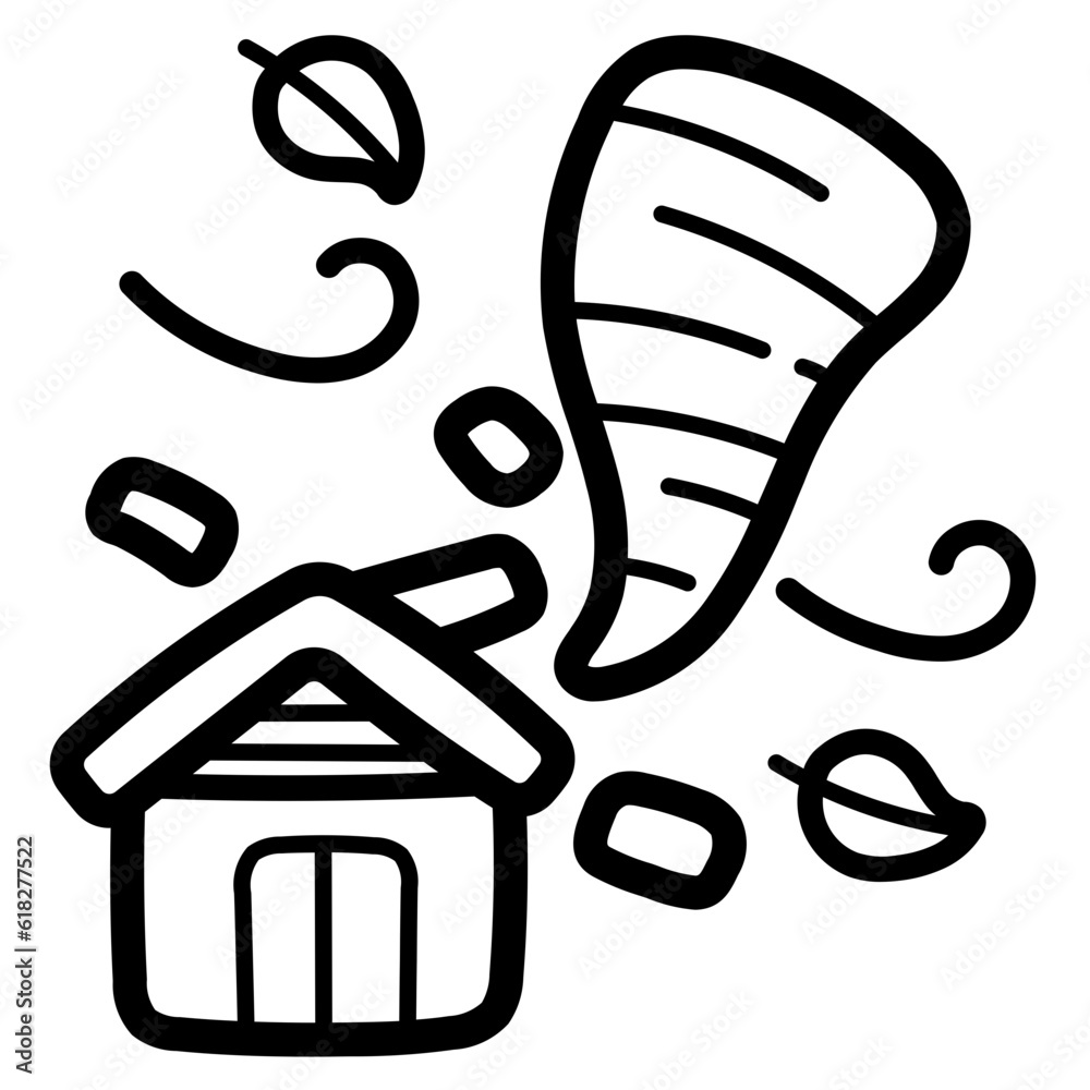 Fototapeta premium storm line icon style