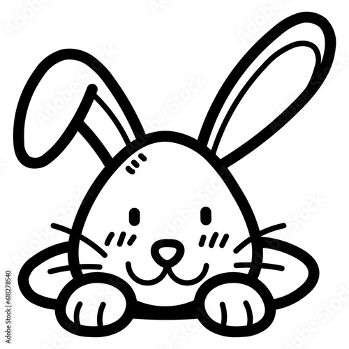 rabbit line icon style