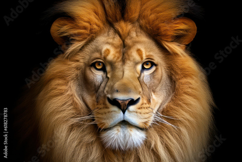 A image of a majestic lion in its natural habitat  capturing every detail of its powerful presence and regal demeanor in