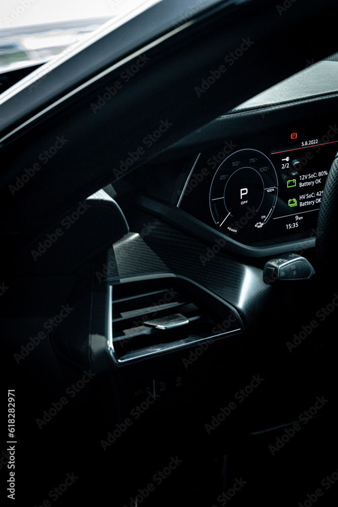 Fototapeta premium Rejilla de ventilación, tablero de auto, Auto de lujo,