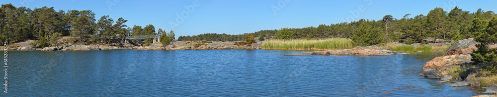 Landscape on Stora Krokholmen in Stendörrens Naturreservat in Sweden, Europe
