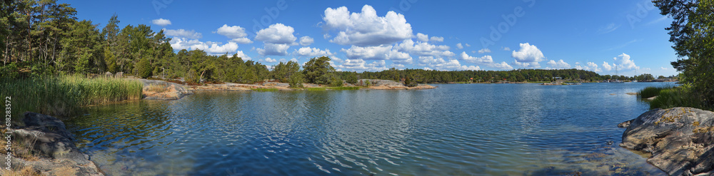 Landscape on Stora Krokholmen in Stendörrens Naturreservat in Sweden, Europe
