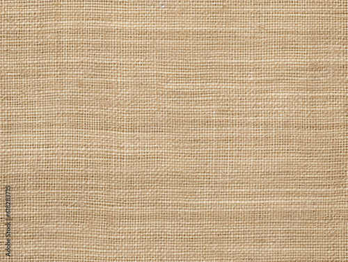 Jute hessian sackcloth canvas woven texture pattern background in light beige cream brown color 