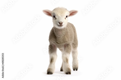 Lamb white isolated background