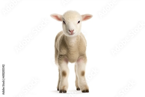 Lamb white isolated background