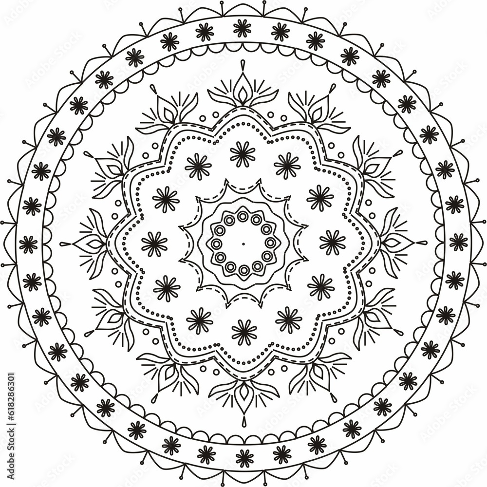 Mandala ornamental round lace ornament