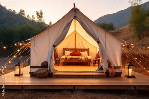 luxury retail glamping tent mind training camping AI Generated © NikahGeh