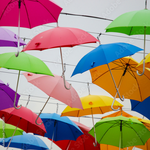 colorful umbrellas background