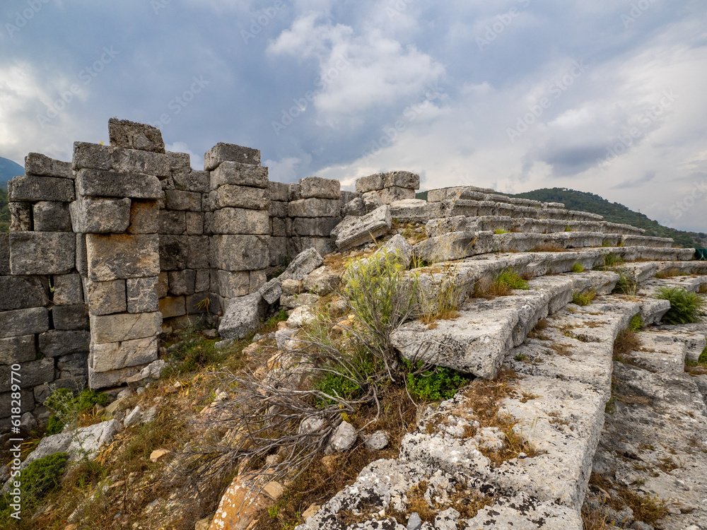 Türkei, Dalyan, Amphitheater der antiken Stadt Kaunos Türkei, Dalyan, Amphitheater der antiken Stadt Kaunos