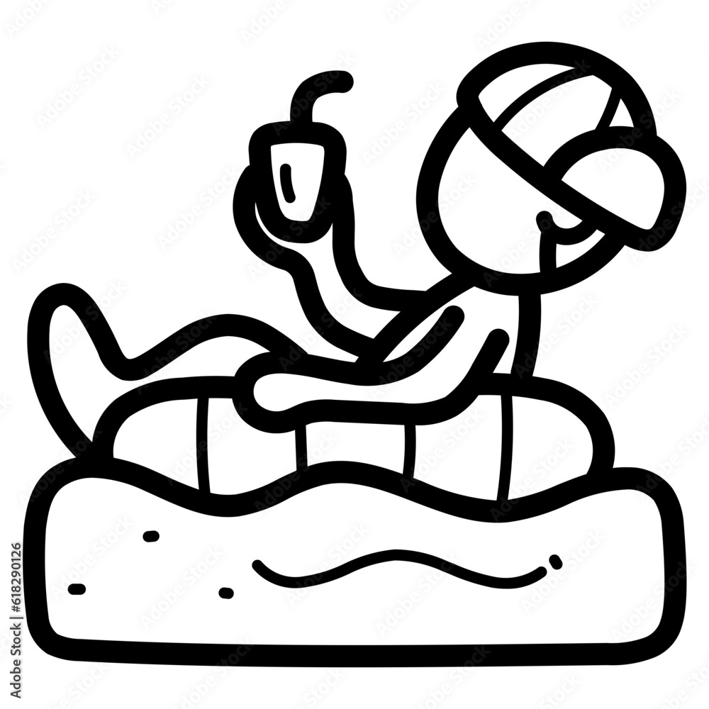 pool party line icon style