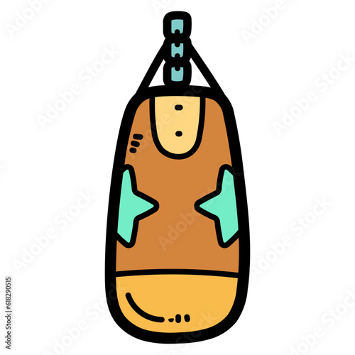 Punching bag filled outline icon style
