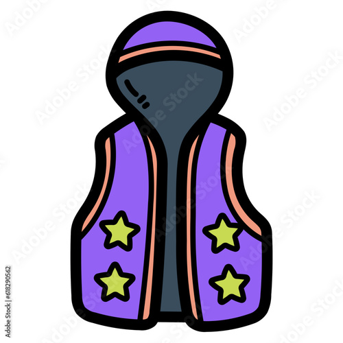 Wrestling hooded filled outline icon style