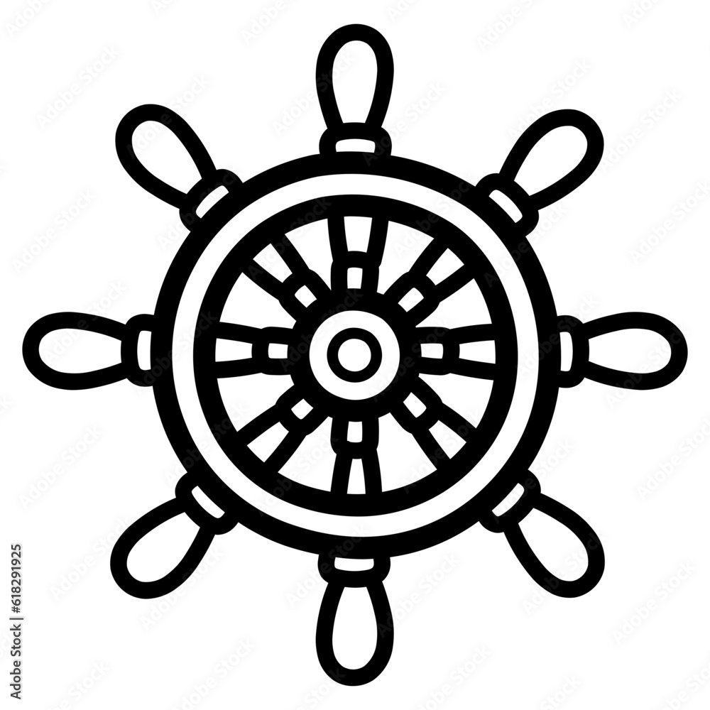 Obraz premium steering wheel line icon style