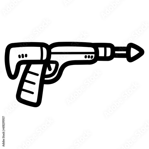 speargun line icon style