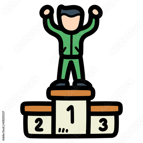 competition filled outline icon style