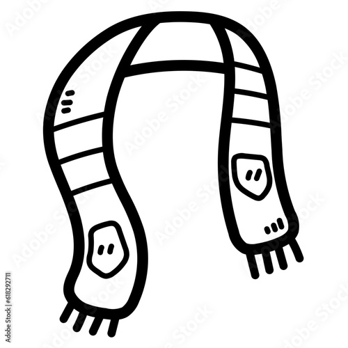 shawl line icon style