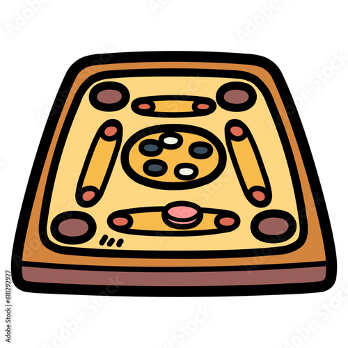 Carrom filled outline icon style