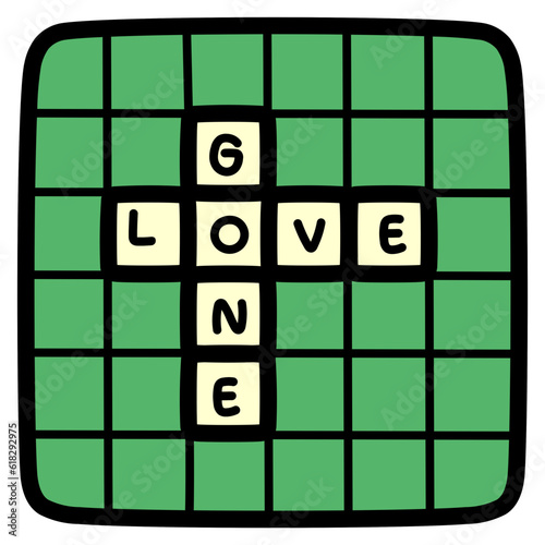 scrabble filled outline icon style