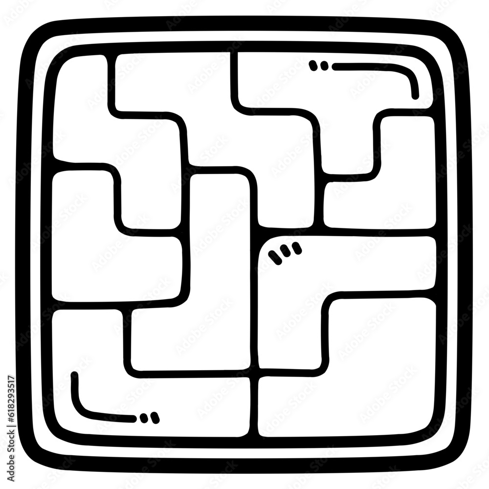 Logic Board Games line icon style Logic Board Games line icon style