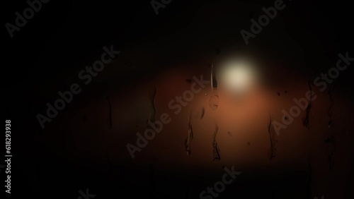 animation of raindrops on background of a lantern