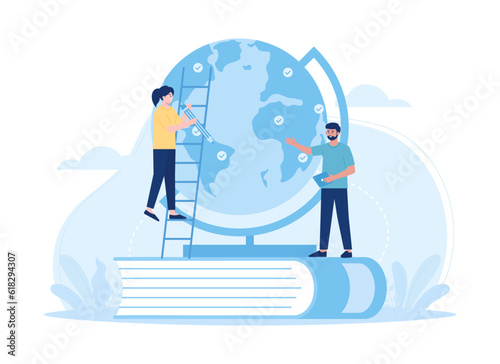 Business growth and expand marketing trending concept flat illustration