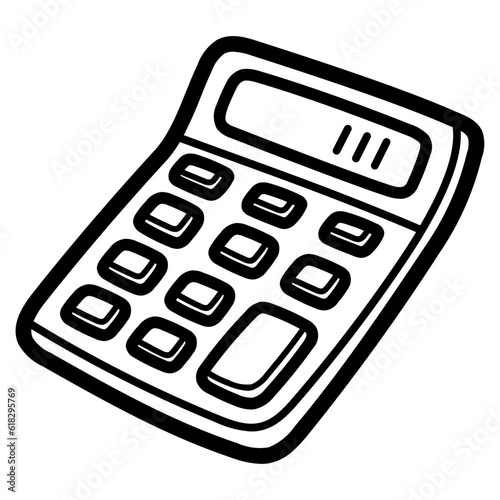 calculator line icon style