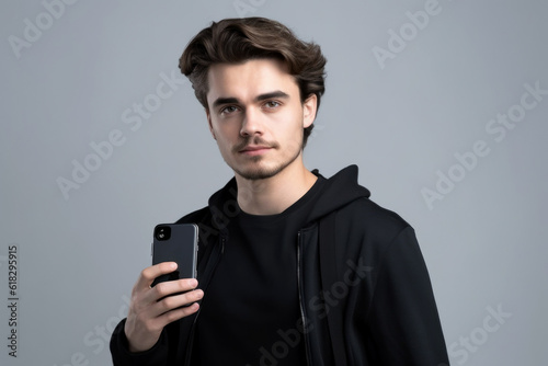 Young man with smartphone