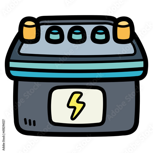 battery filled outline icon style