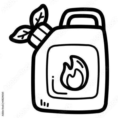 biofuel line icon style