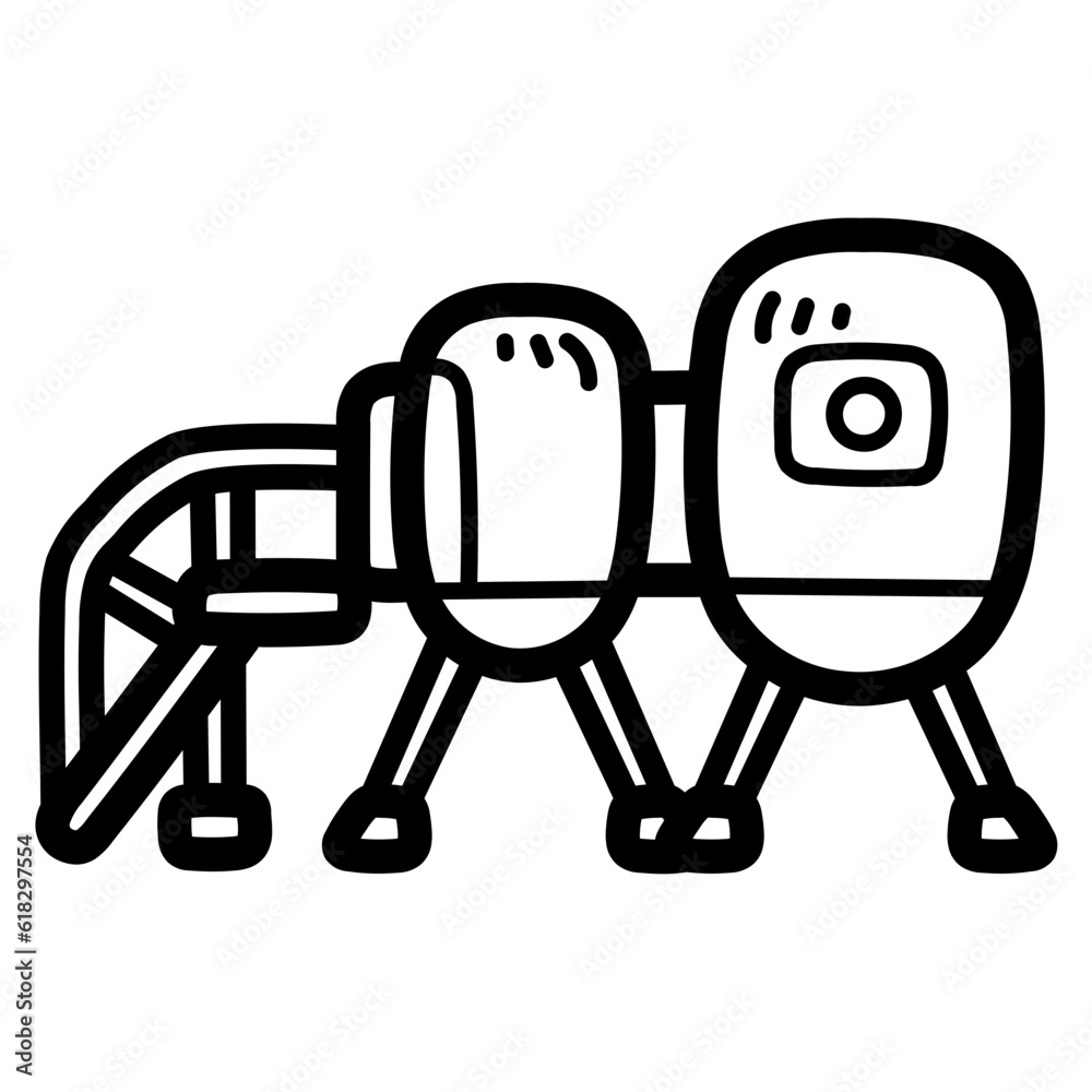 moon habitat line icon style moon habitat line icon style
