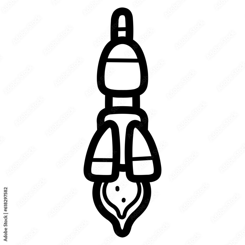 rocket line icon style