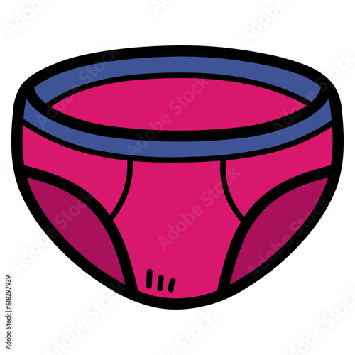 underwear filled outline icon style
