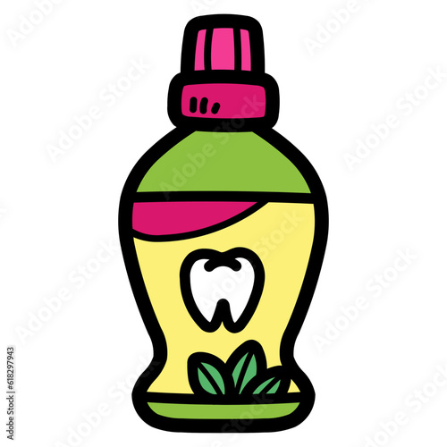 mouthwash filled outline icon style