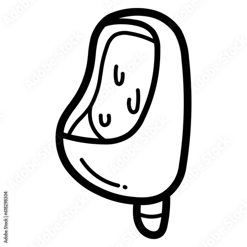 Urinal line icon style