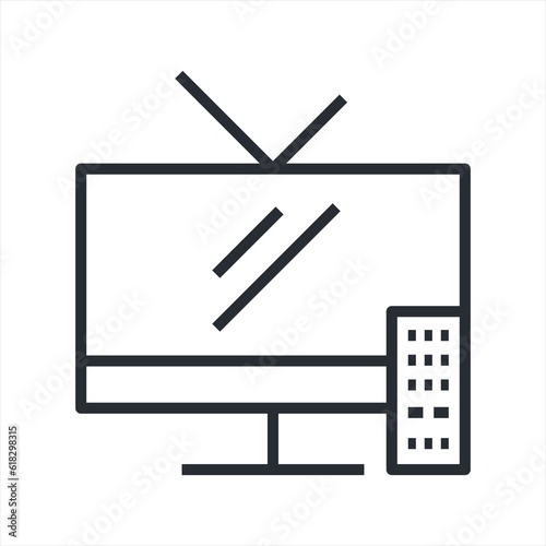 digital tv icon symbol template for graphic and web design collection logo vector illustration