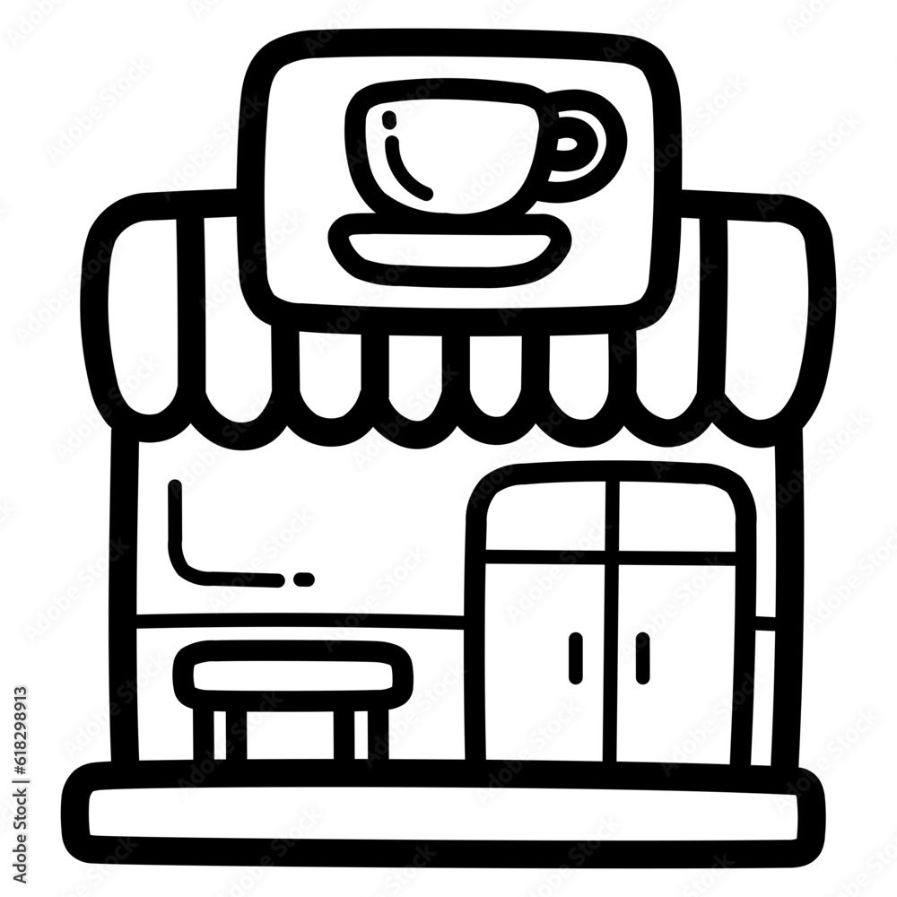 cafe line icon style cafe line icon style