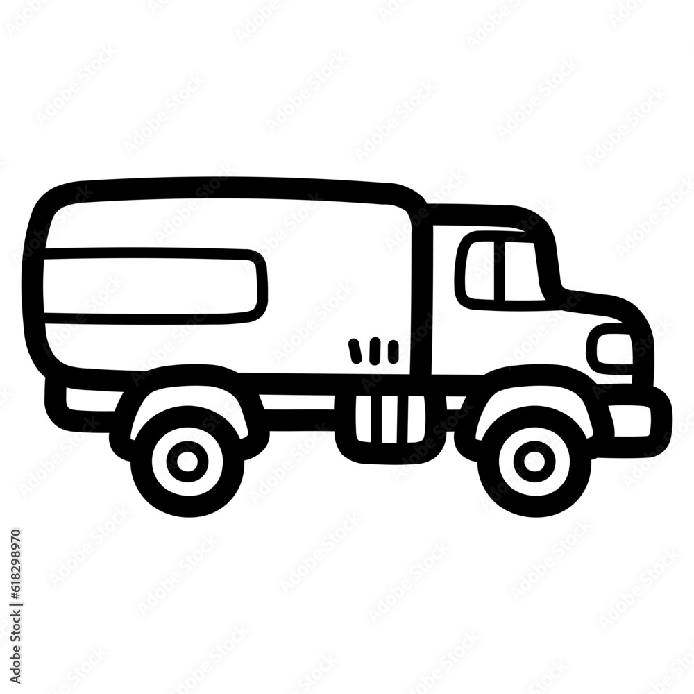 Fototapeta premium truck line icon style