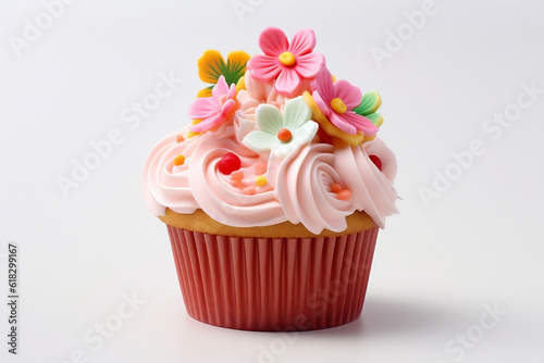 summer cupcake with frosting