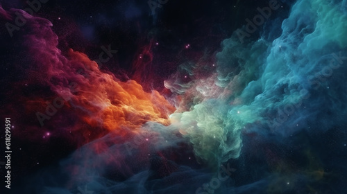 colorful space galaxy cloud nebula starry night cosmos