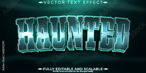 Haunted editable text effect, dead and scary text style