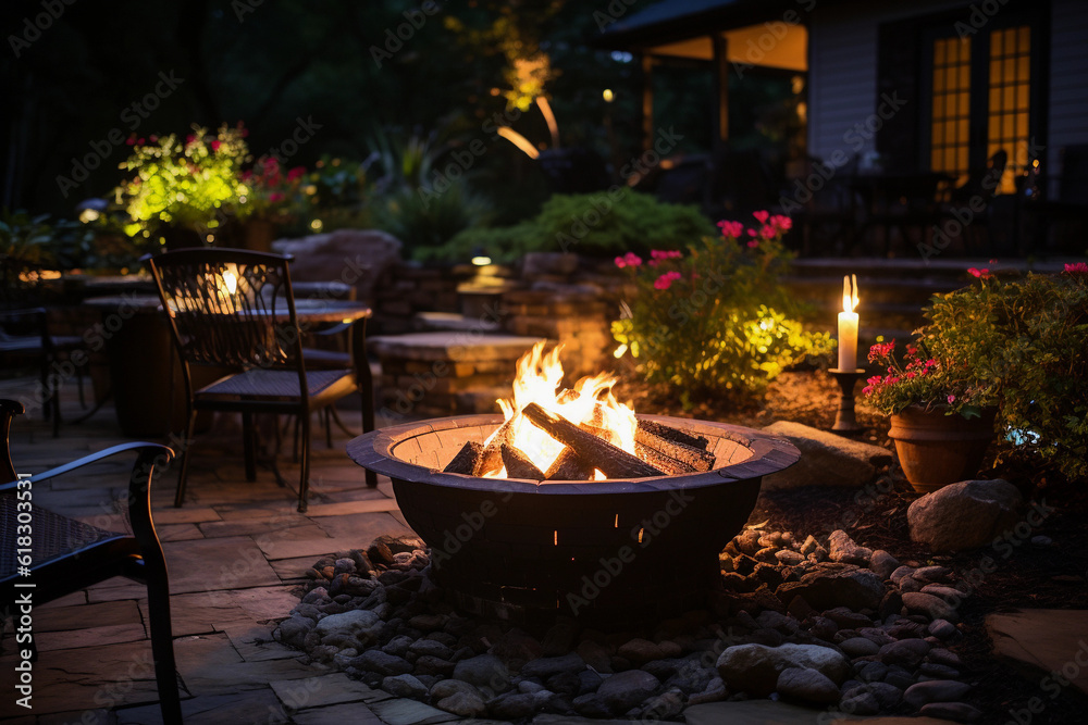 Outdoor Fireplaces: Elevate Your Backyard with a Stunning Patio Fireplace, Generative AI