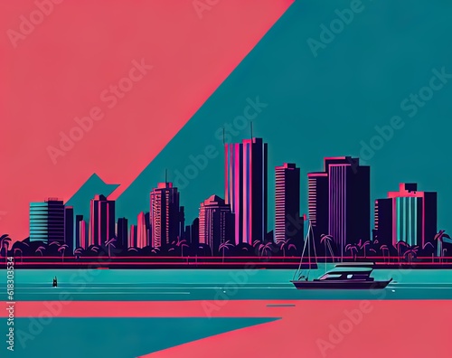 abstract city silhouette. vector illustration