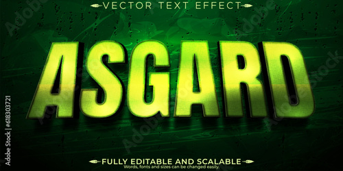 Asgard viking text effect, editable nordiv and scandinavian text style