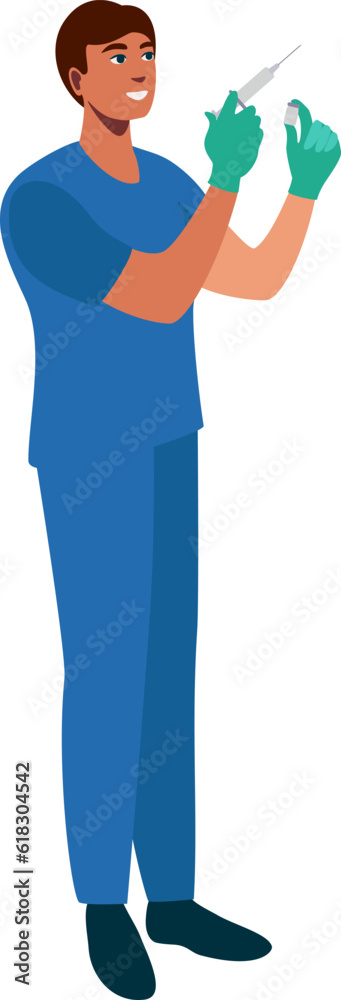 Doctor in a medical uniform. Family doctor. Medical worker, paramedic.Flat vector illustration isolated on white background Doctor in a medical uniform. Family doctor. Medical worker, paramedic.Flat vector illustration isolated on white background