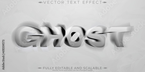 Ghost text effect, editable horror and cartoon text style