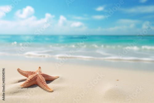 starfish on the sand beach and sky  starfish at beach  