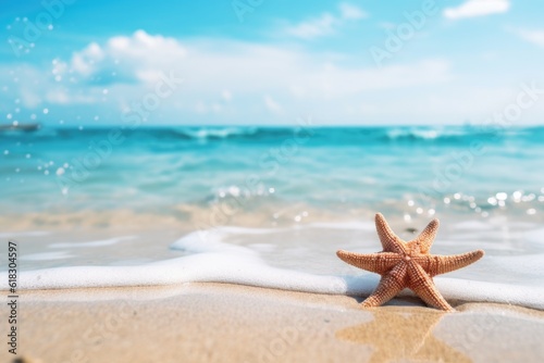 starfish on the sand beach and sky  starfish at beach  